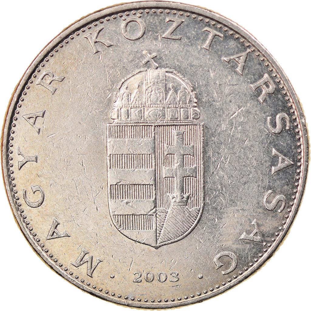 Münze, Ungarn, 10 Forint, 2003, Budapest, S+, Copper-nickel, KM:695