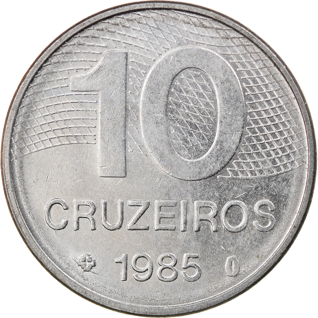 Monnaie, Brésil, 10 Cruzeiros, 1985, TB+, Stainless Steel, KM:592.2