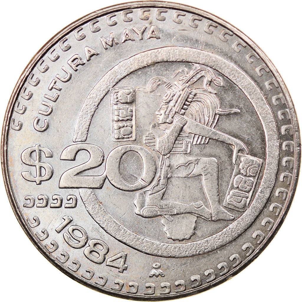 Coin, Mexico, 20 Pesos, 1984, Mexico City, EF(40-45), Copper-nickel, KM:486