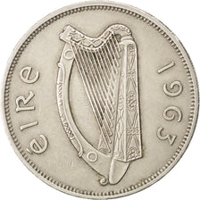 IRELAND REPUBLIC, 1/2 Crown, 1963, KM #16a, EF(40-45), Copper-Nickel, 32.3,...