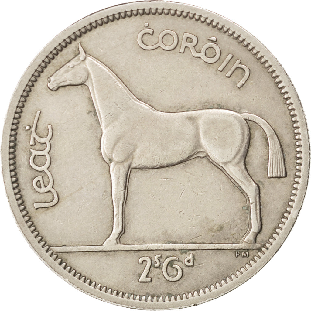 IRELAND REPUBLIC, 1/2 Crown, 1963, KM #16a, EF(40-45), Copper-Nickel, 32.3,...