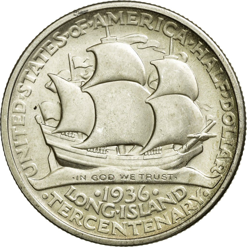 Monnaie, États-Unis, Half Dollar, 1936, U.S. Mint, Philadelphie, SUP, Argent