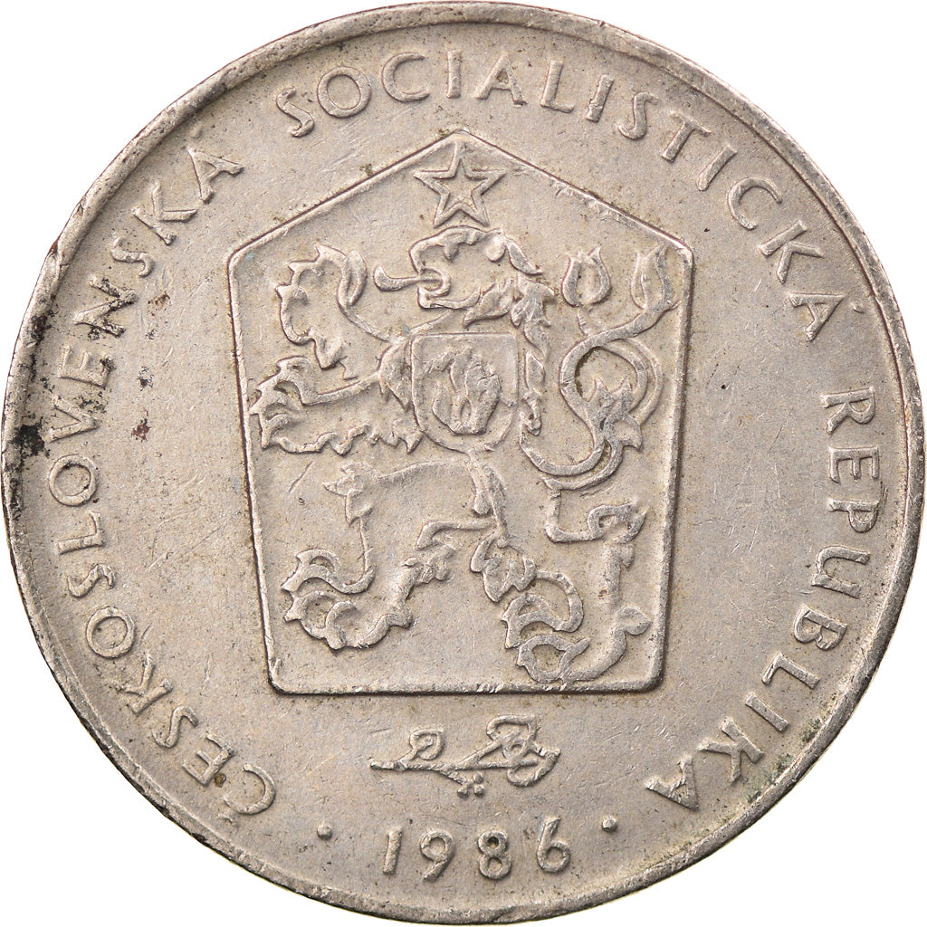 Monnaie, Tchécoslovaquie, 2 Koruny, 1986, TB+, Copper-nickel, KM:75