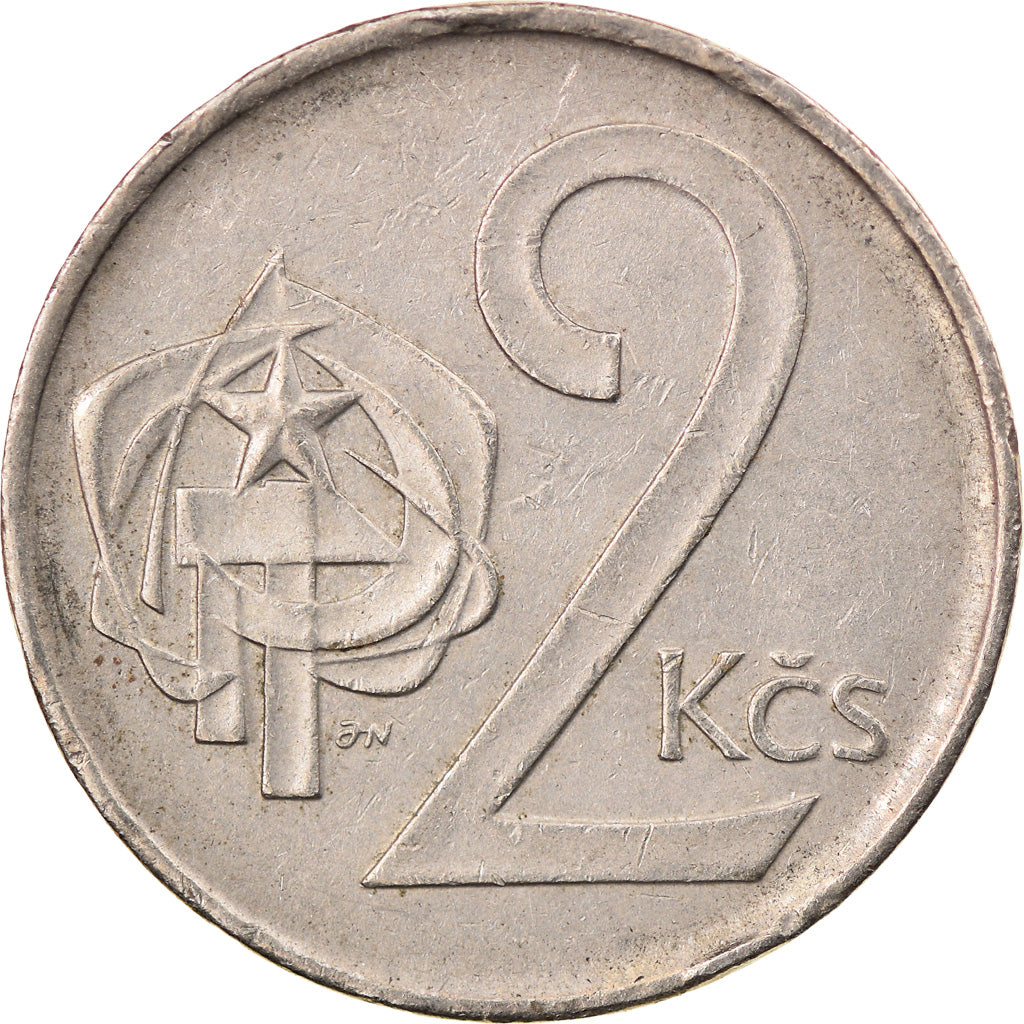 Monnaie, Tchécoslovaquie, 2 Koruny, 1986, TB+, Copper-nickel, KM:75