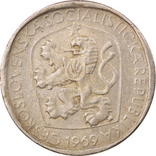 Coin, Czechoslovakia, 3 Koruny, 1969, VF(30-35), Copper-nickel, KM:57