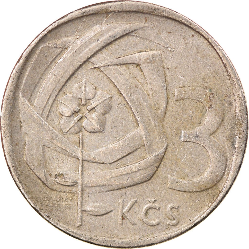 Coin, Czechoslovakia, 3 Koruny, 1969, VF(30-35), Copper-nickel, KM:57