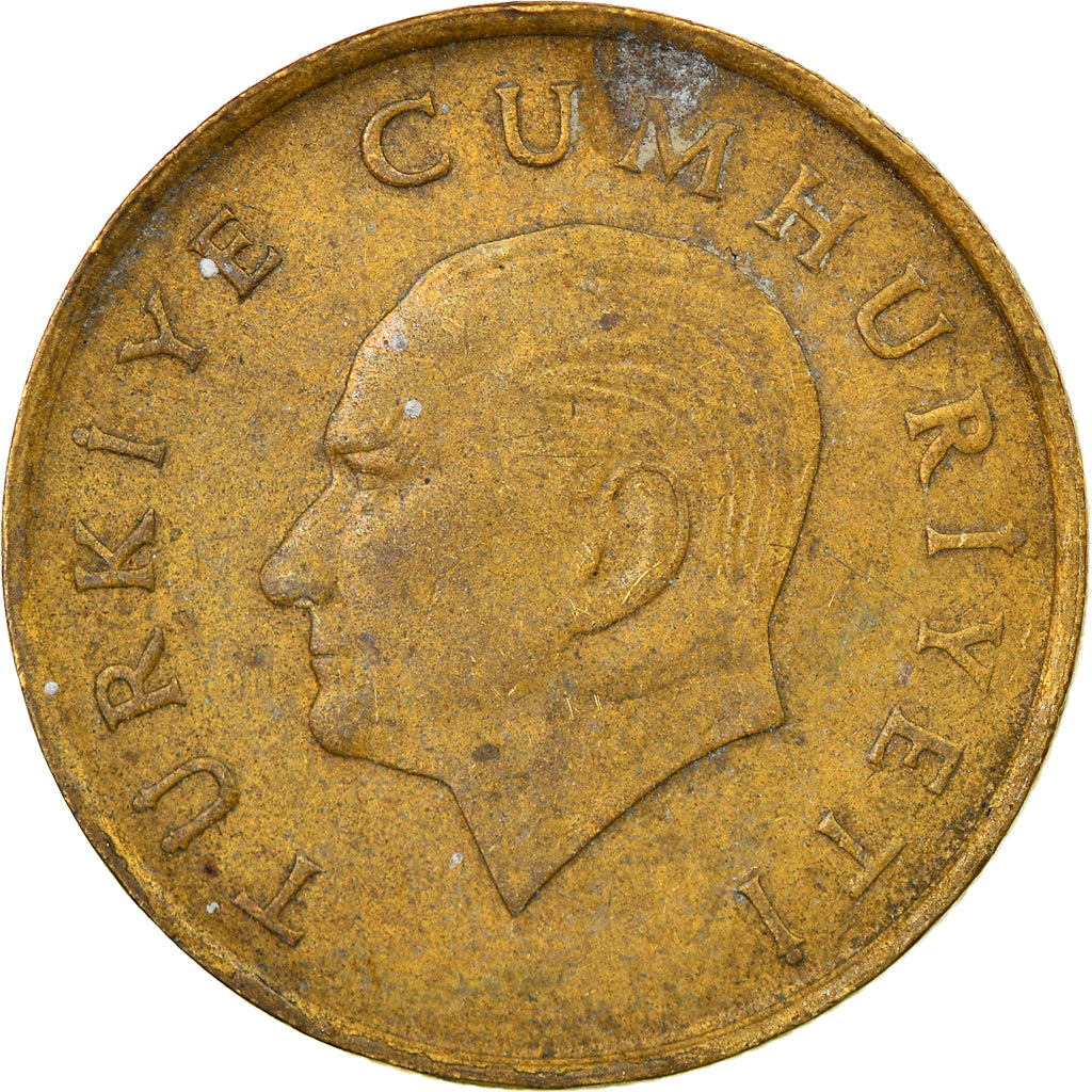 Moneta, Turcja, 500 Lira, 1989, VF(20-25), Aluminium-Brąz, KM:989