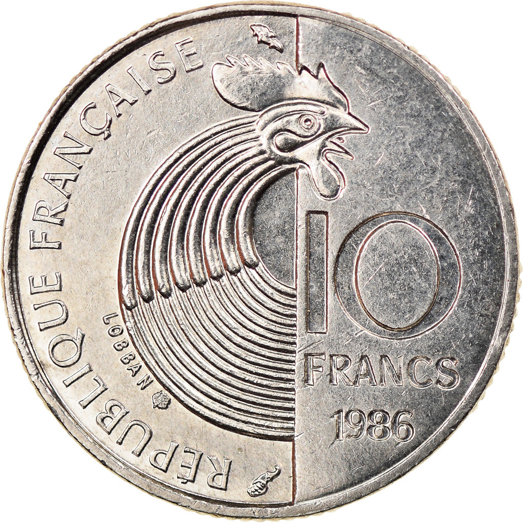 Coin, France, Schumann, 10 Francs, 1986, Paris, EF(40-45), Nickel, KM:958