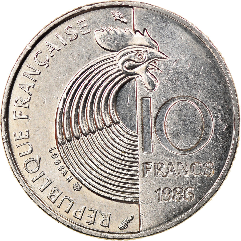 Coin, France, Schumann, 10 Francs, 1986, Paris, EF(40-45), Nickel, KM:958