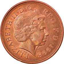 Coin, Great Britain, Elizabeth II, 2 Pence, 1998, EF(40-45), Copper Plated
