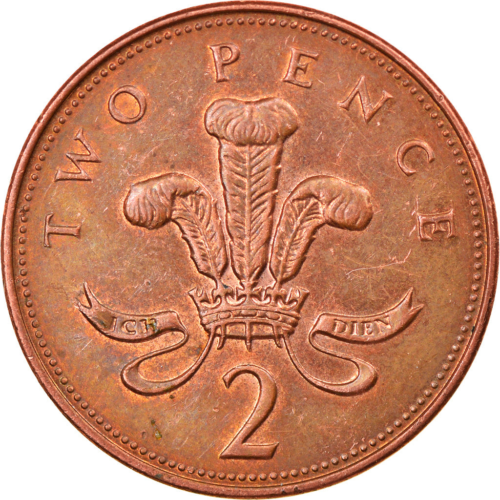 Coin, Great Britain, Elizabeth II, 2 Pence, 1998, EF(40-45), Copper Plated