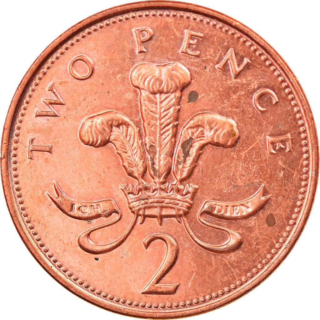 Münze, Großbritannien, Elizabeth II, 2 Pence, 2000, SS+, Copper Plated Steel