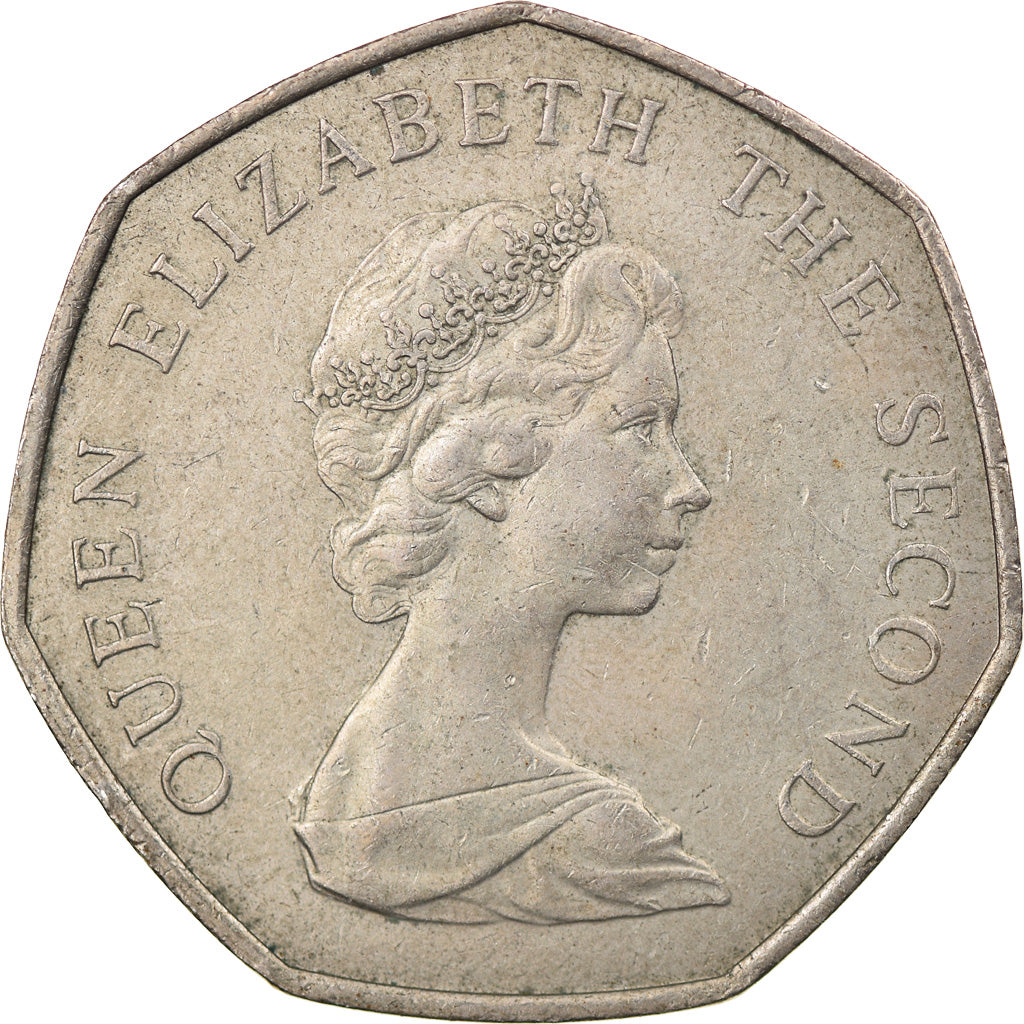Monnaie, Jersey, Elizabeth II, 50 New Pence, 1969, TB+, Copper-nickel, KM:34