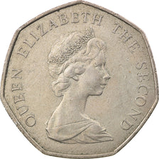 Monnaie, Jersey, Elizabeth II, 50 New Pence, 1969, TB+, Copper-nickel, KM:34
