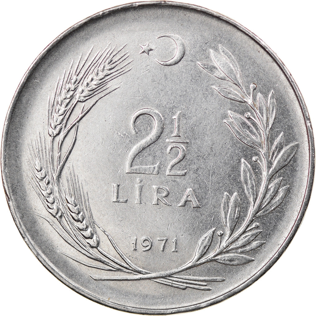 Monnaie, Turquie, 2-1/2 Lira, 1971, TTB, Stainless Steel, KM:893.2