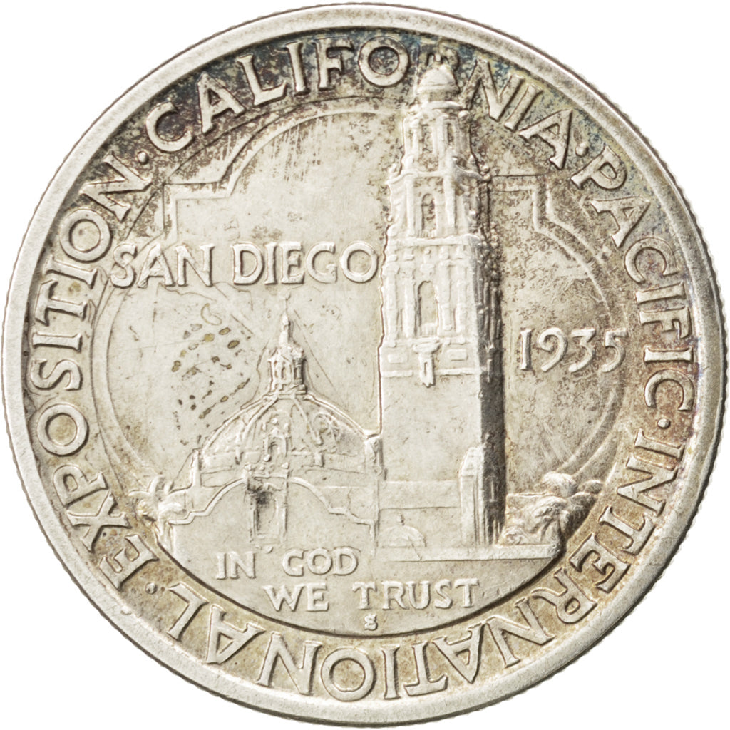 UNITED STATES, Half Dollar, 1935, U.S. Mint, KM #171, MS(60-62), Silver, 30.6,..