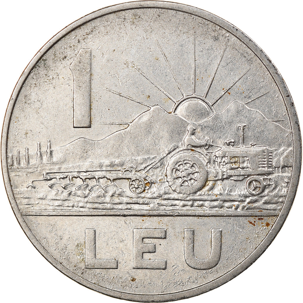 Moeda, Roménia, Leu, 1963, VF(30-35), Aço Revestido a Níquel, KM:90