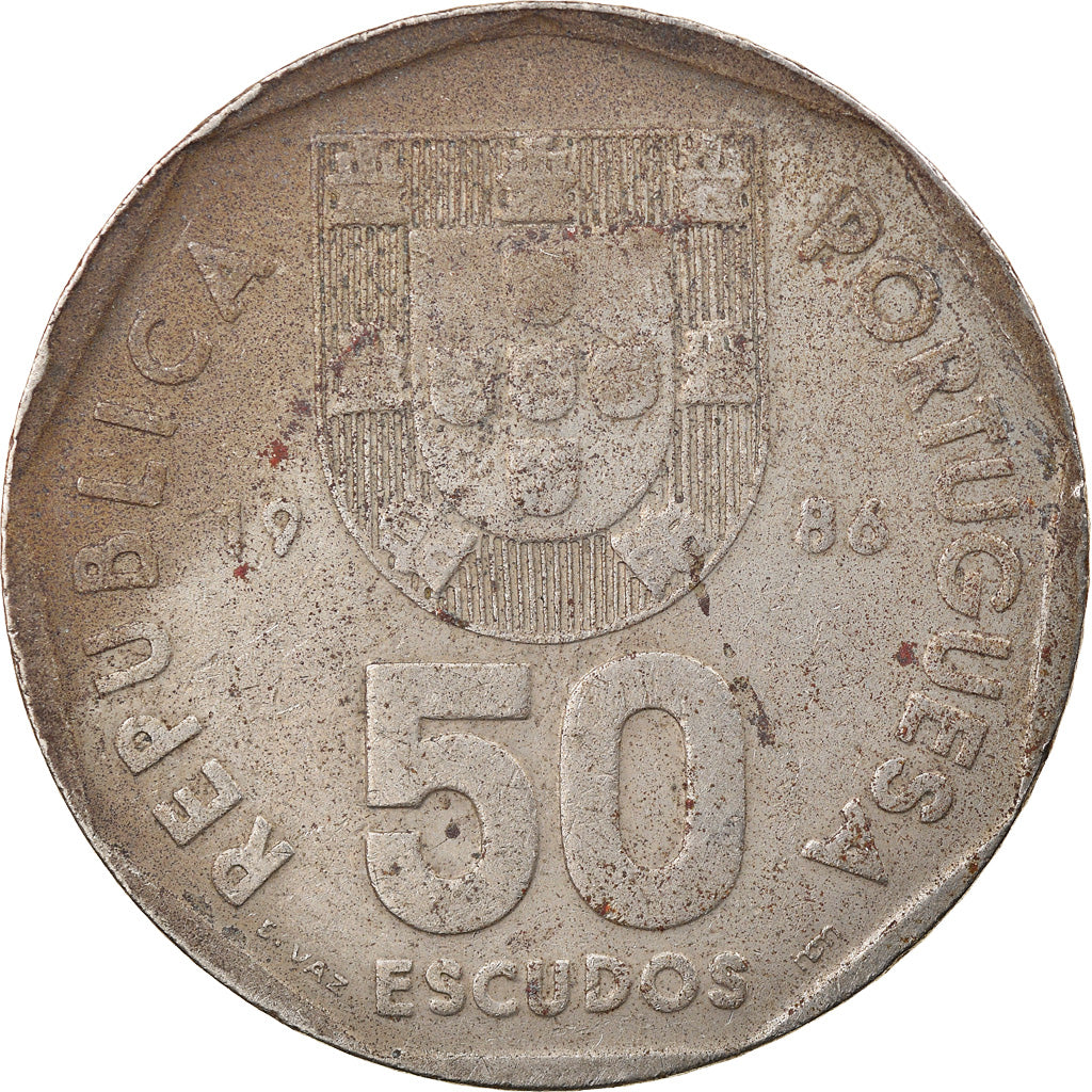 Münze, Portugal, 50 Escudos, 1986, S, Copper-nickel, KM:636