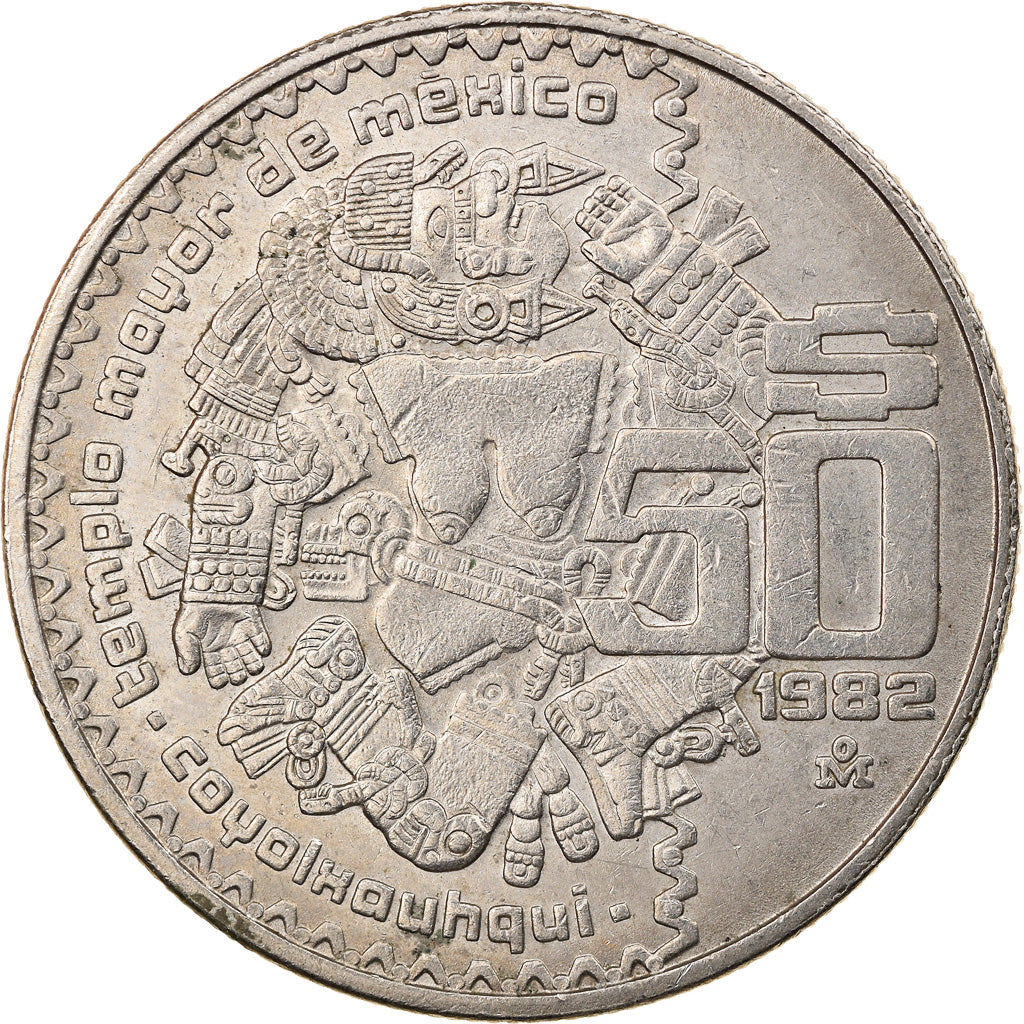 Coin, Mexico, 50 Pesos, 1982, Mexico City, VF(30-35), Copper-nickel, KM:490