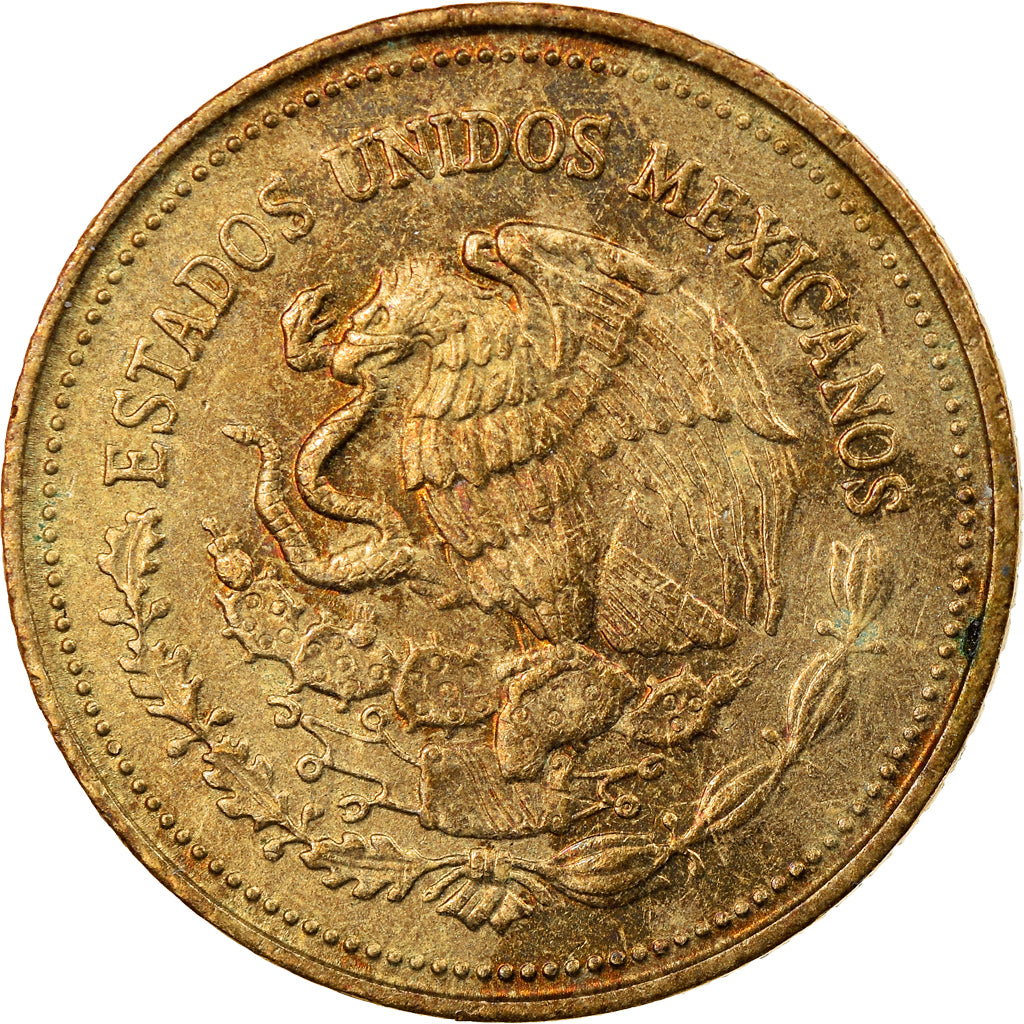 Moneta, Mexico, 20 Pesos, 1988, Mexico City, VF(20-25), Mosiądz, KM:508