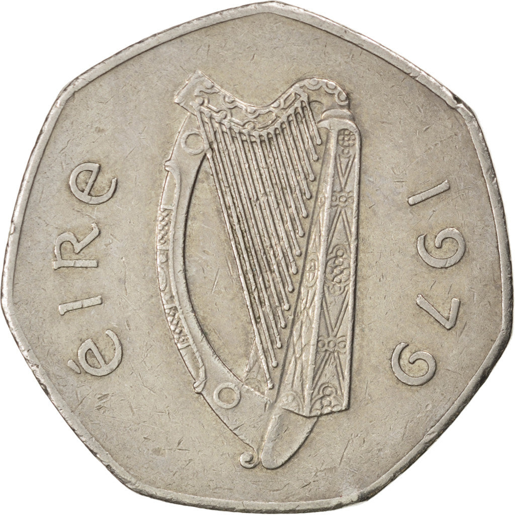 IRELAND REPUBLIC, 50 Pence, 1979, KM #24, EF(40-45), Copper-Nickel, 30, 13.33