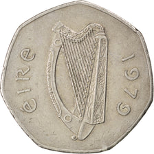 IRELAND REPUBLIC, 50 Pence, 1979, KM #24, EF(40-45), Copper-Nickel, 30, 13.33