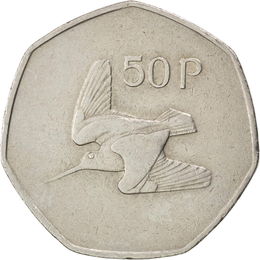 IRELAND REPUBLIC, 50 Pence, 1983, KM #24, EF(40-45), Copper-Nickel, 30, 13.54