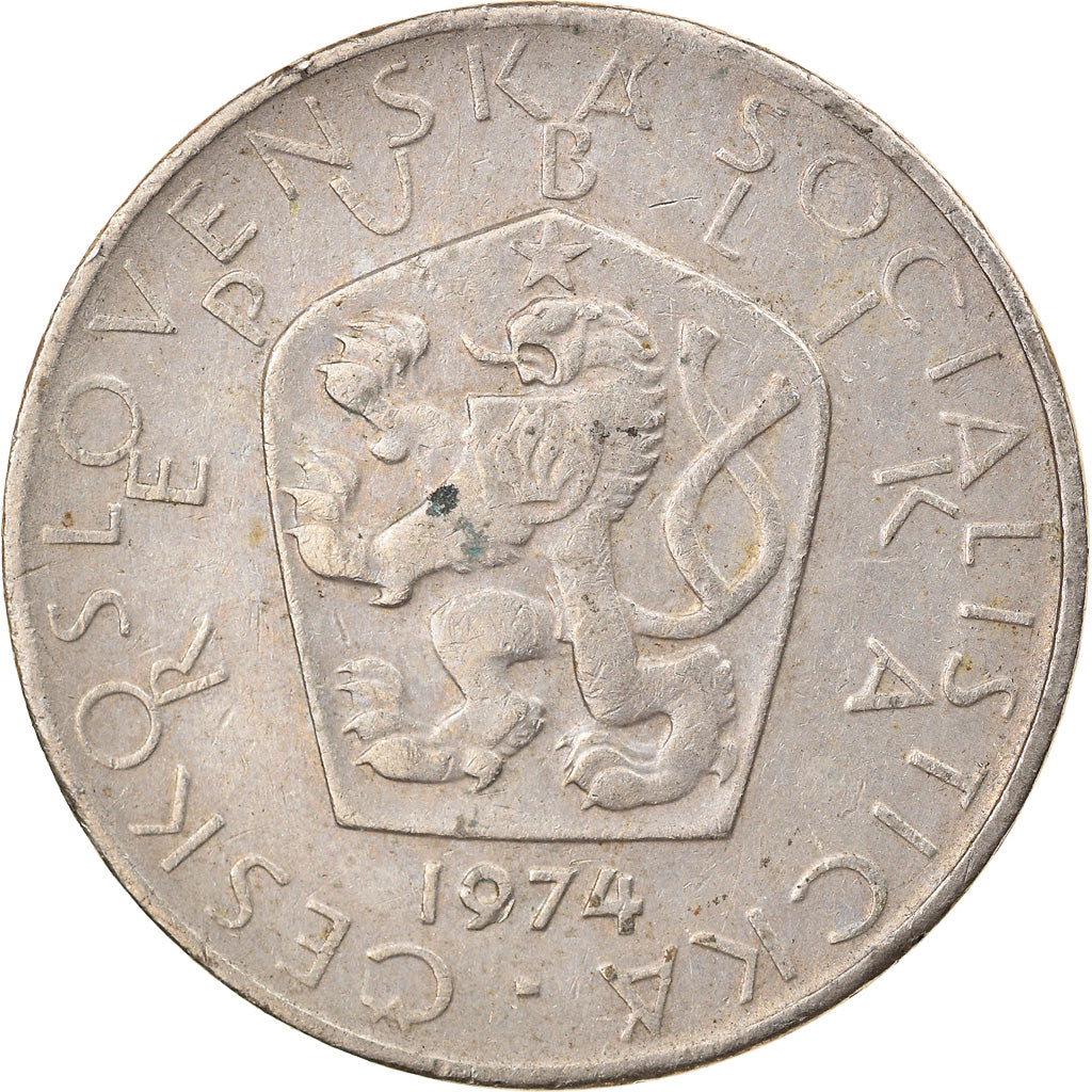 Coin, Czechoslovakia, 5 Korun, 1974, VF(30-35), Copper-nickel, KM:60