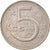 Moneda, Checoslovaquia, 5 Korun, 1974, BC+, Cobre - níquel, KM:60