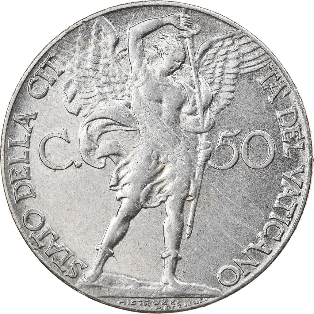 Coin, VATICAN CITY, Pius XII, 50 Centesimi, 1941, Roma, EF(40-45), Stainless