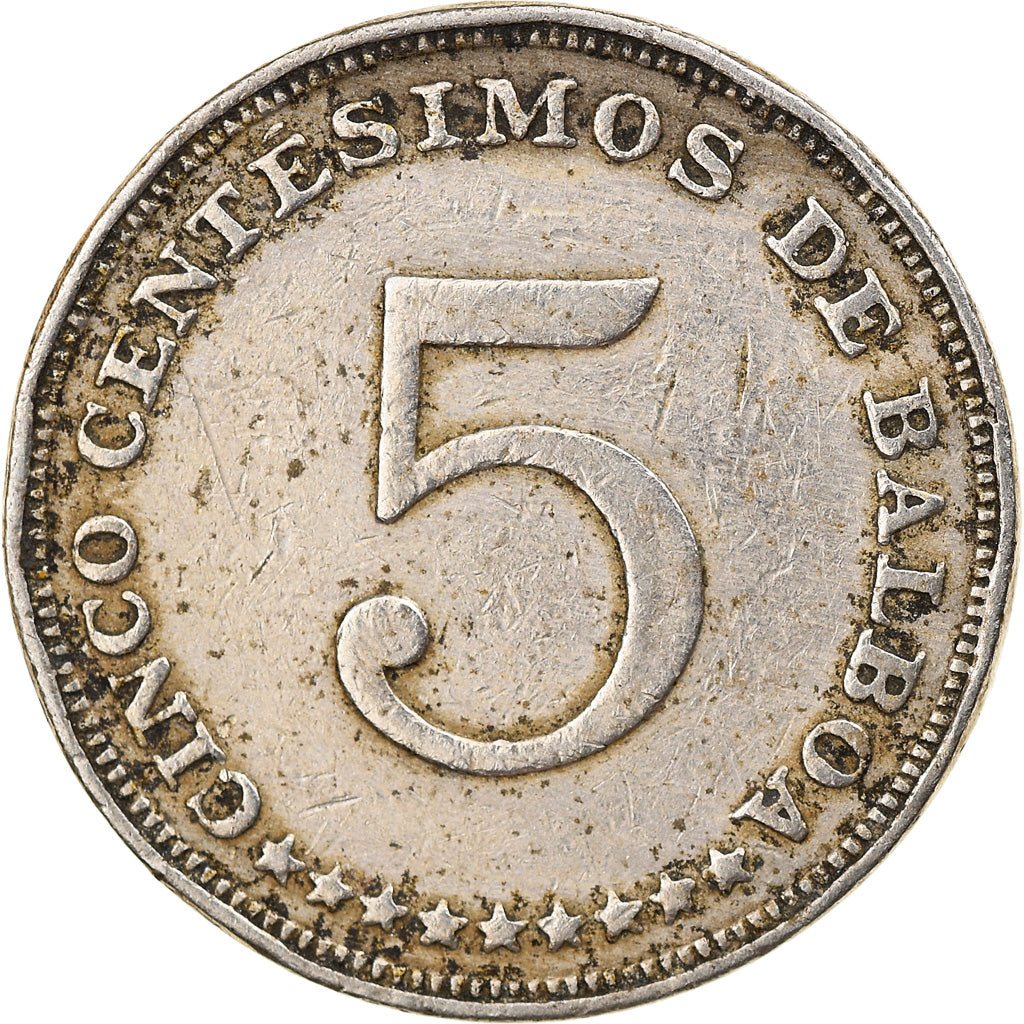 Coin, Panama, 5 Centesimos, 1962, VF(30-35), Copper-nickel, KM:23.2