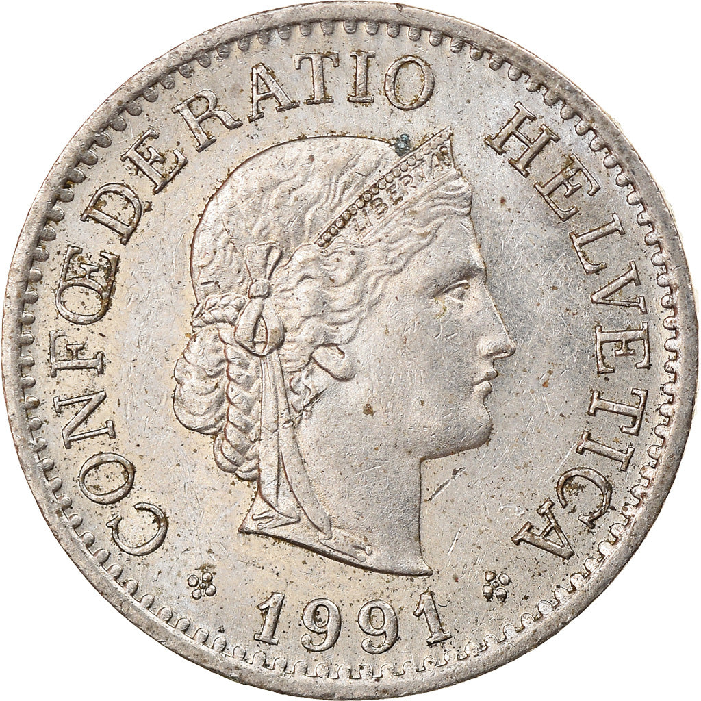 Monnaie, Suisse, 10 Rappen, 1991, Bern, TB+, Copper-nickel, KM:27