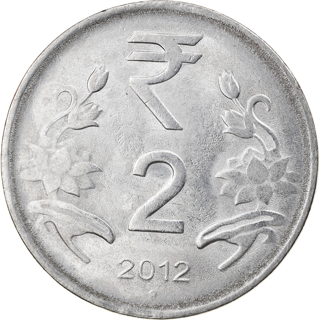 Münze, INDIA-REPUBLIC, 2 Rupees, 2012, S+, Stainless Steel, KM:395