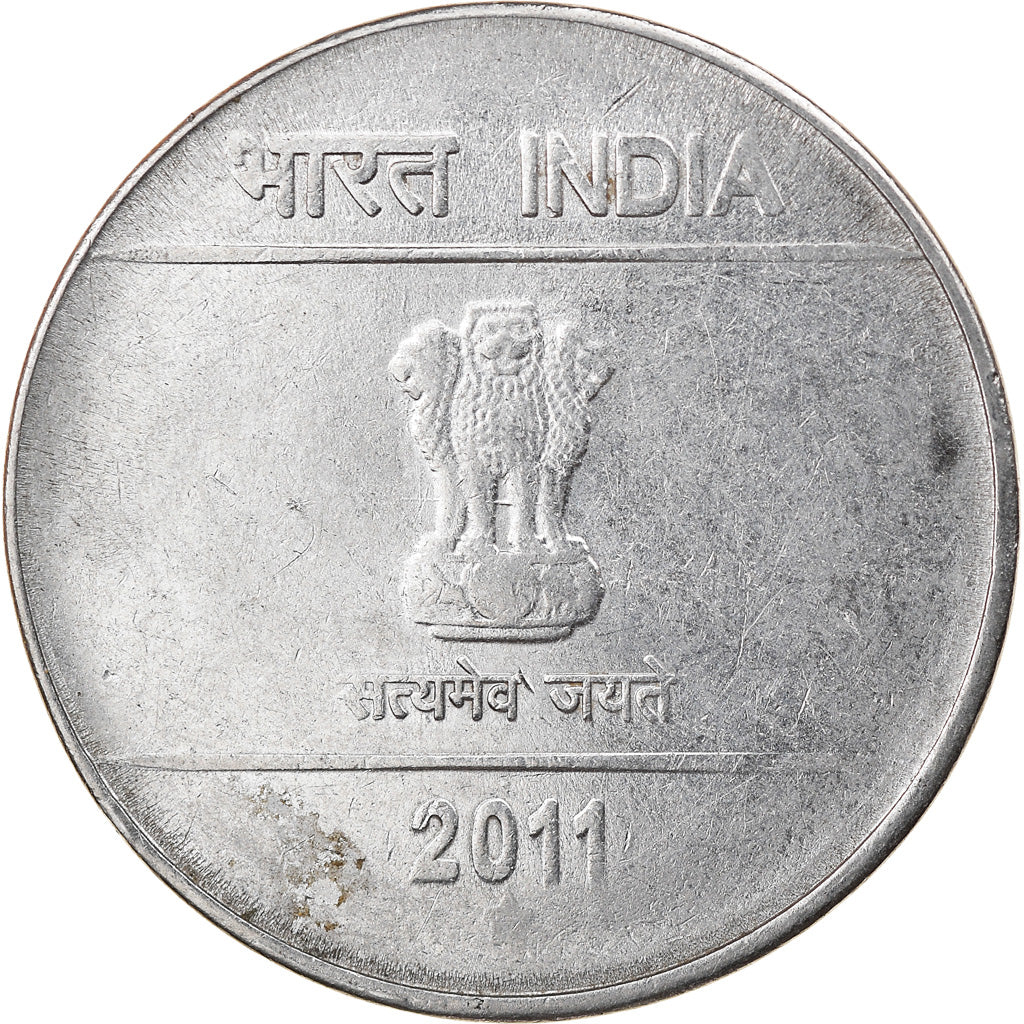 Coin, INDIA-REPUBLIC, Rupee, 2011, VF(30-35), Stainless Steel, KM:394