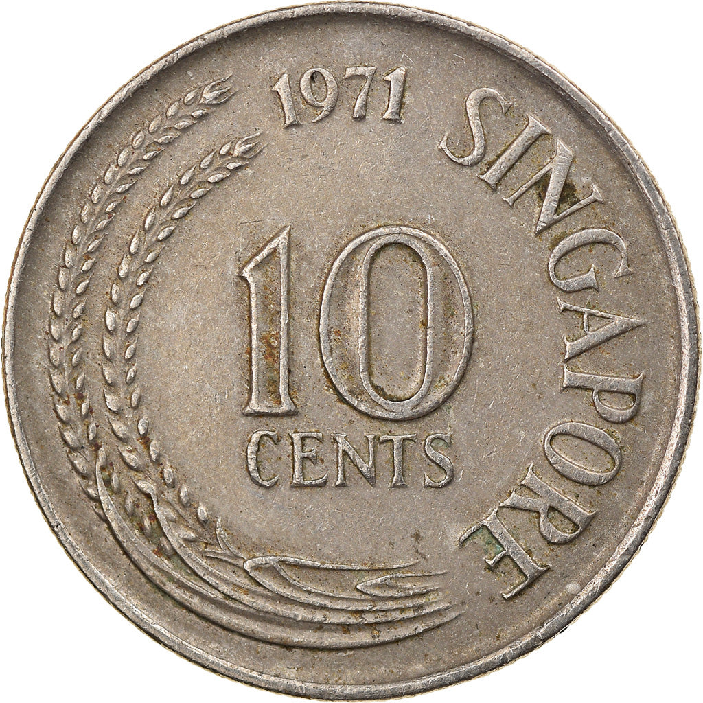 Munten, Singapur, 10 Cents, 1971, Singapore Mint, FR+, Copper-nickel, KM:3