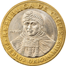 Coin, Chile, 100 Pesos, 2001, Santiago, EF(40-45), Bi-Metallic, KM:236