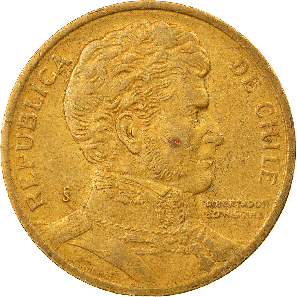 Coin, Chile, 10 Pesos, 1994, Santiago, VF(30-35), Aluminum-Bronze, KM:228.2