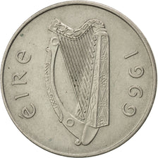 IRELAND REPUBLIC, 5 Pence, 1969, KM #22, AU(50-53), Copper-Nickel, 23.6, 5.62