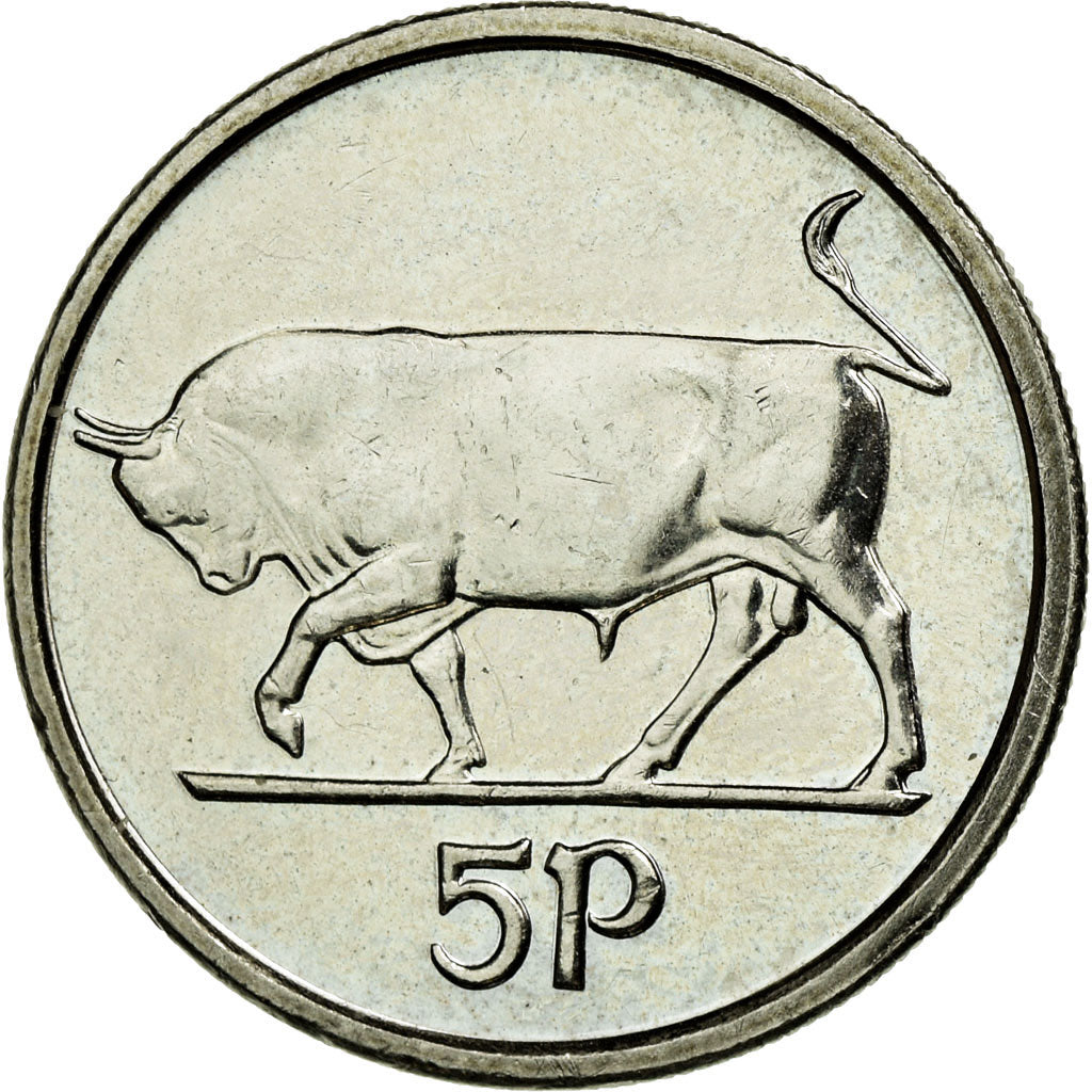 Moneta, REPUBBLICA D’IRLANDA, 5 Pence, 1994, SPL-, Rame-nichel, KM:28