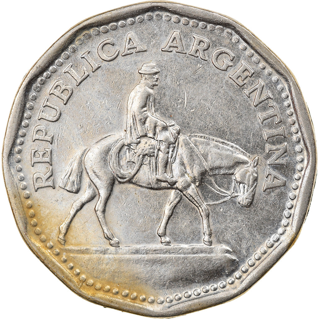 Munten, Argentinië, 10 Pesos, 1966, FR+, Nickel Clad Steel, KM:60