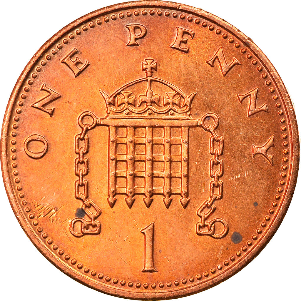 Coin, Great Britain, Elizabeth II, Penny, 1988, MS(60-62), Bronze, KM:935