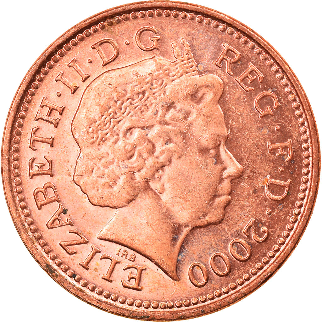 Coin, Great Britain, Elizabeth II, Penny, 2000, MS(60-62), Copper Plated Steel