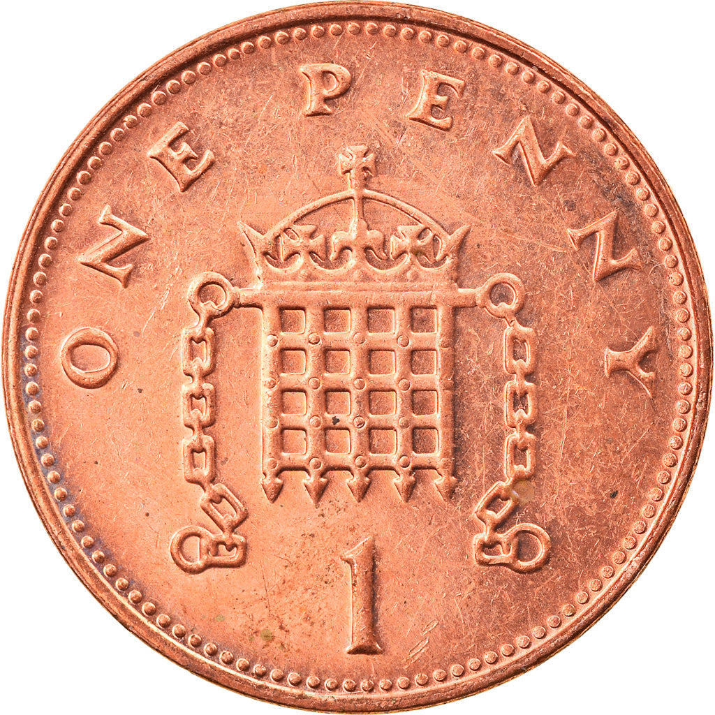 Coin, Great Britain, Elizabeth II, Penny, 2000, MS(60-62), Copper Plated Steel
