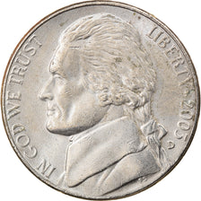 Coin, United States, Jefferson Nickel, 5 Cents, 2003, U.S. Mint, Denver