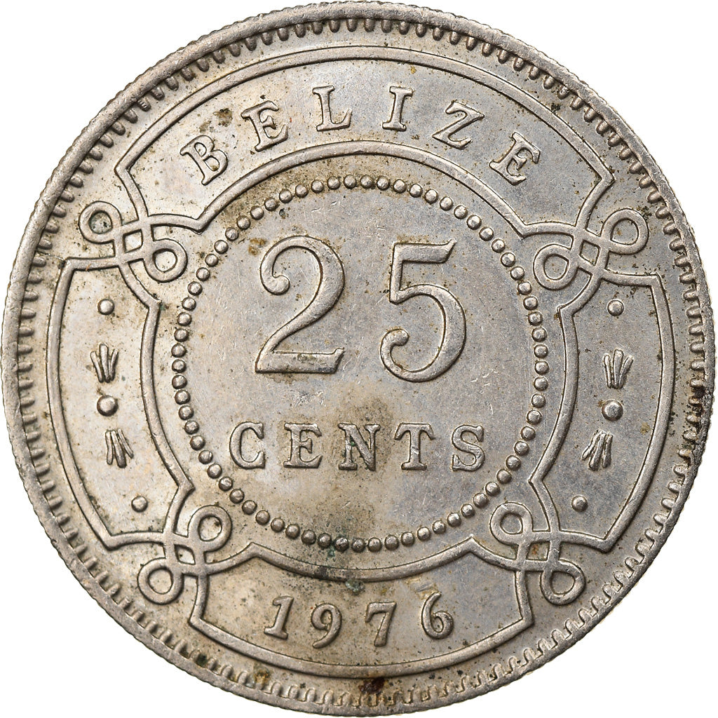 Coin, Belize, 25 Cents, 1976, Franklin Mint, VF(30-35), Copper-nickel, KM:36