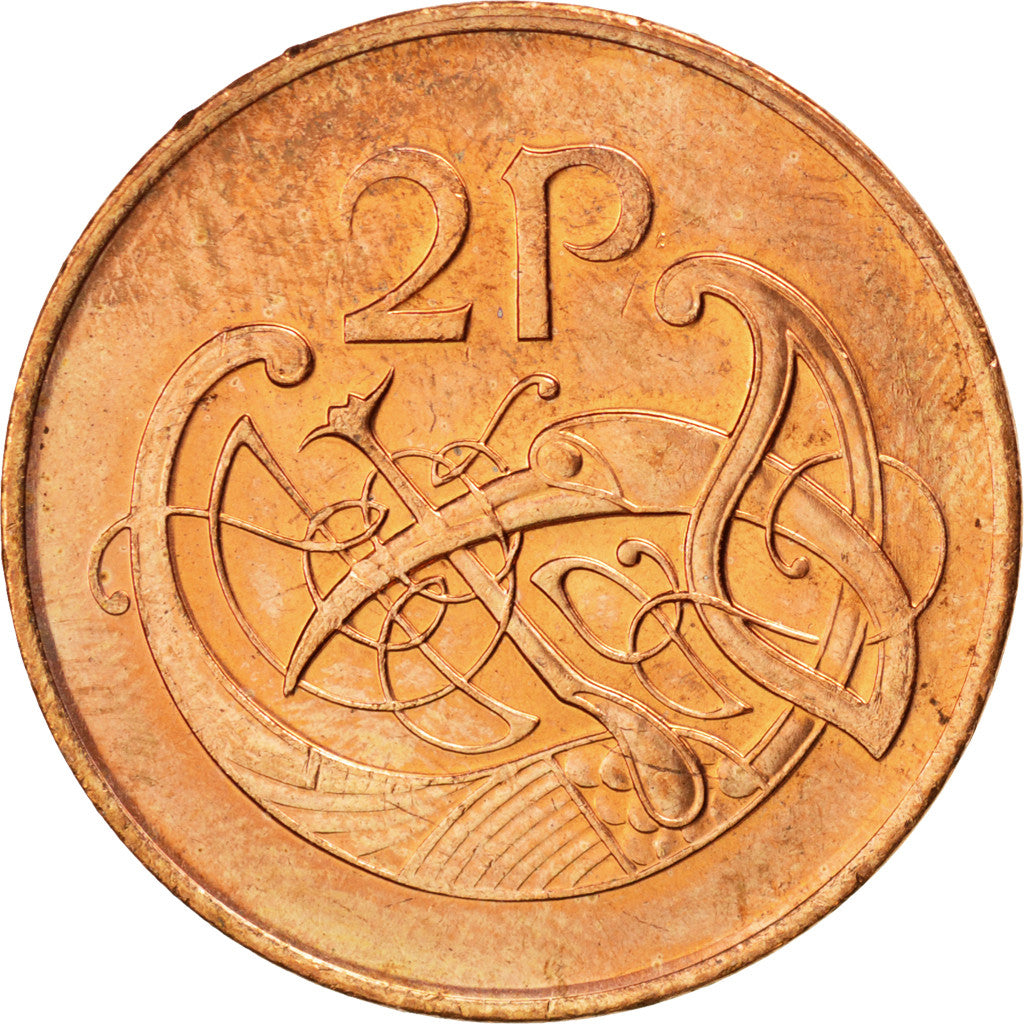Coin, IRELAND REPUBLIC, 2 Pence, 1992, MS(60-62), Copper Plated Steel, KM:21a