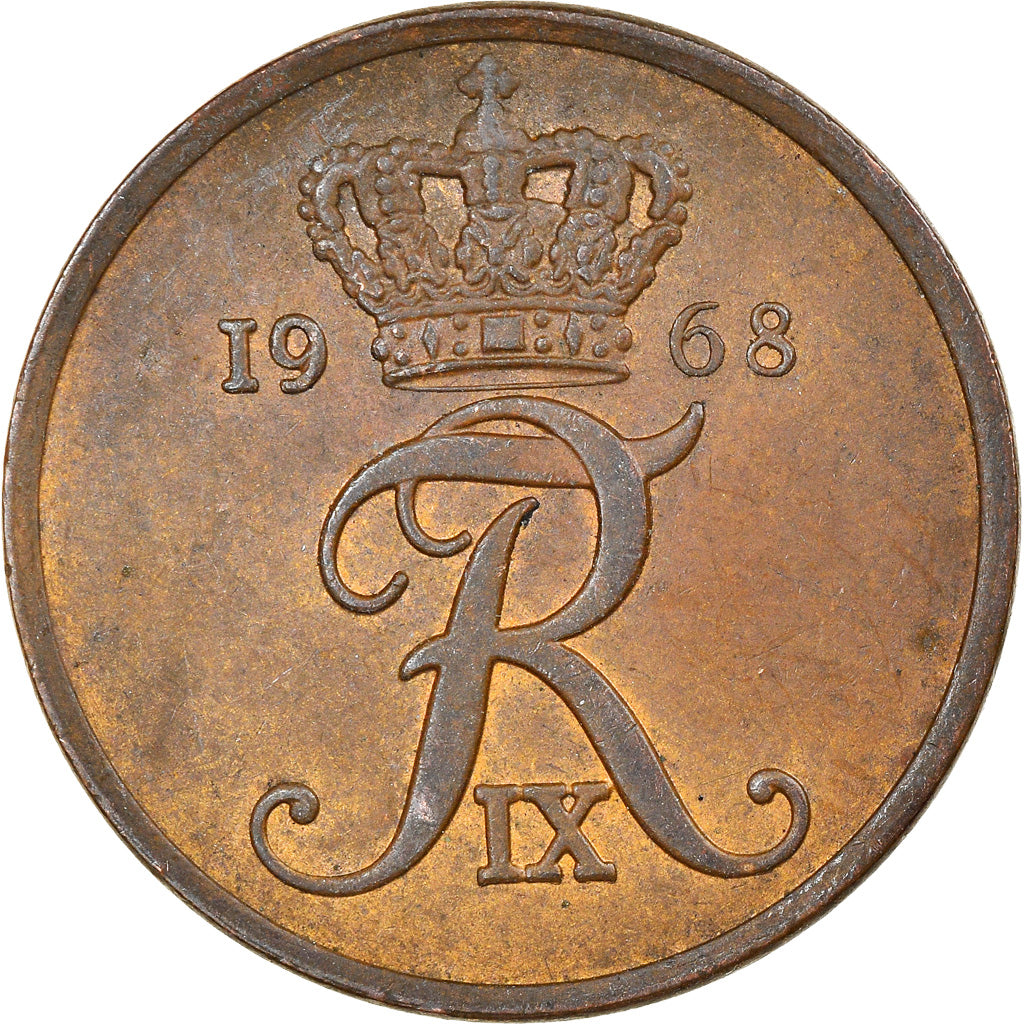Monnaie, Danemark, Frederik IX, 5 Öre, 1968, Copenhagen, TB+, Bronze, KM:848.1