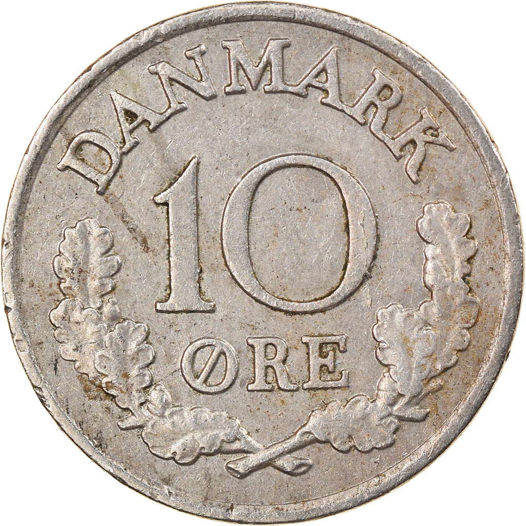 Monnaie, Danemark, Frederik IX, 10 Öre, 1964, Copenhagen, TB+, Copper-nickel