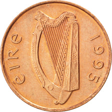 IRELAND REPUBLIC, Penny, 1995, KM #20a, MS(60-62), Copper Plated Steel, 20.3,...
