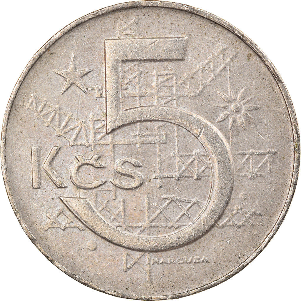 Coin, Czechoslovakia, 5 Korun, 1980, VF(30-35), Copper-nickel, KM:60